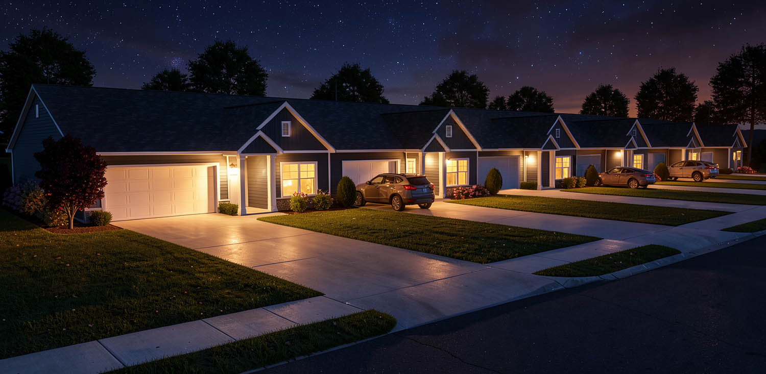 Eagleview home in the evening