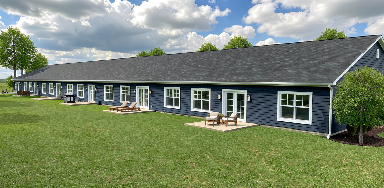 Rear view of an Eagleview home